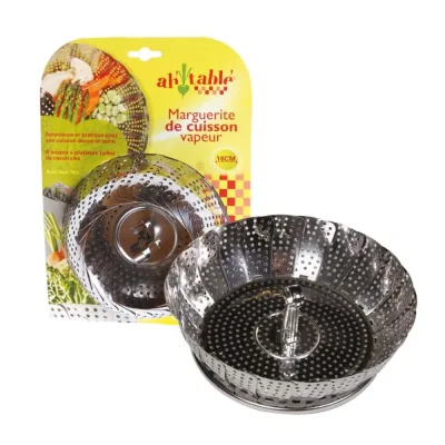 Dampindsats i rustfrit stål - 18 cm.
