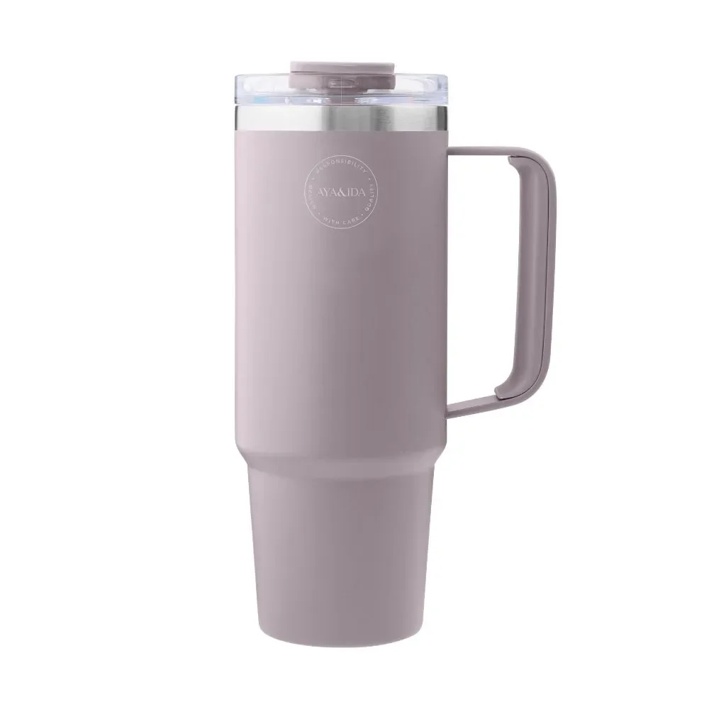 Stor termokop med sugerr - 885 ml - Lavender