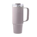 Large thermos cup with straw - 885 ml - Lavender