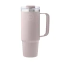 Large thermos cup with straw - 885 ml - Soft Rose