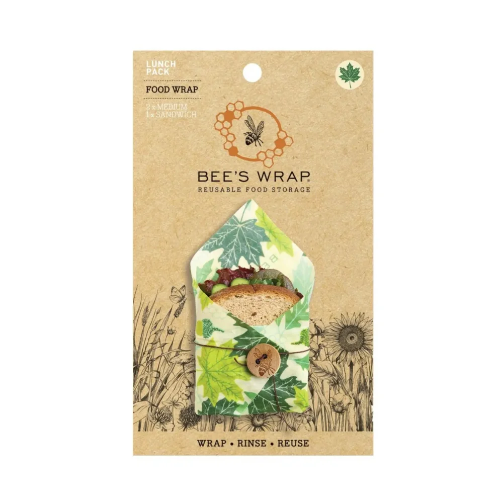 Bee's Wrap bivokspapir st - Forrest Floor - Lunch - 3 stk