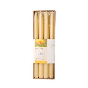 White beeswax candles for general stands, 25 cm - 4 pcs