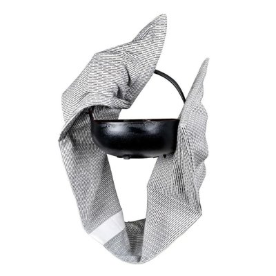 Dobbelt grillhandske i �kologisk bomuld - Gr�