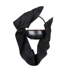 Dobbelt grillhandske i �kologisk bomuld - Sort