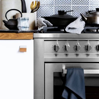 Dobbelt grillhandske i �kologisk bomuld - Sort