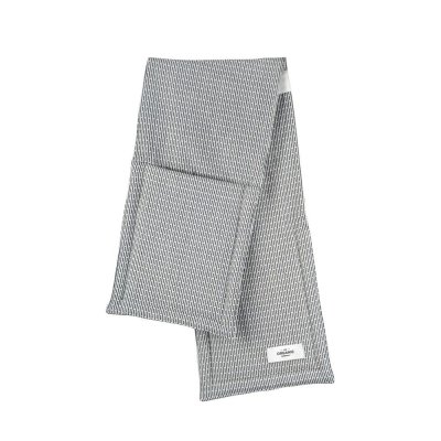 Dobbelt grillhandske i �kologisk bomuld - Gr�