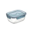 Glas f�rvaringsl�da - ugnss�ker & luftt�t - 18x14 cm