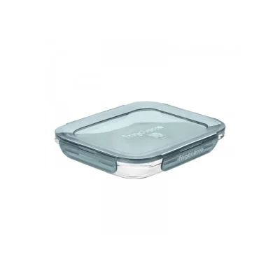 Glas opbevaringsboks - ovnfast & lufttt - 23x18 cm - lav
