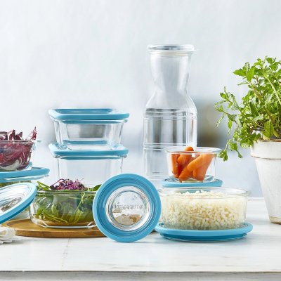 Glas opbevaringsboks med glaslg - ovnfast - 14 cm