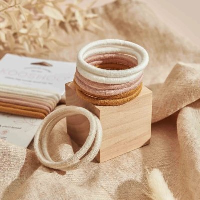 Hrelastikker Golden - plastikfri - runde - 8 stk