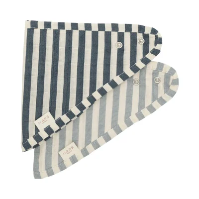 Savlesmkke i kologisk bomuld - Cold Stripe - 2 stk