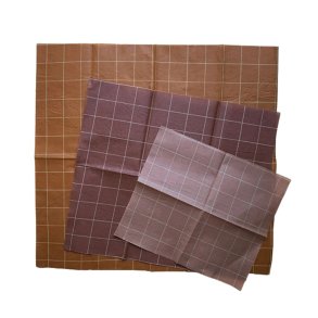 Beeswax Paper Set - Warm Check - S/M/L - 3 pcs