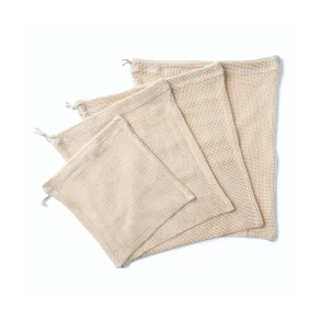 Food bags in organic cotton - Set of 4