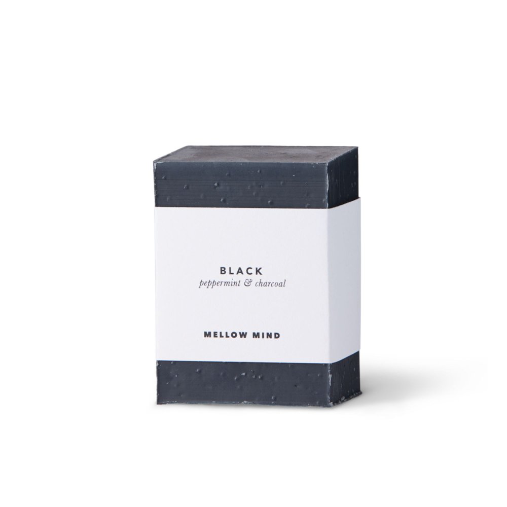 Mellow Mind sbebar - Black charcoal & pebermynte