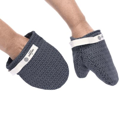 Mini ovnhandsker i �kologisk bomuld - Dark Blue Stone
