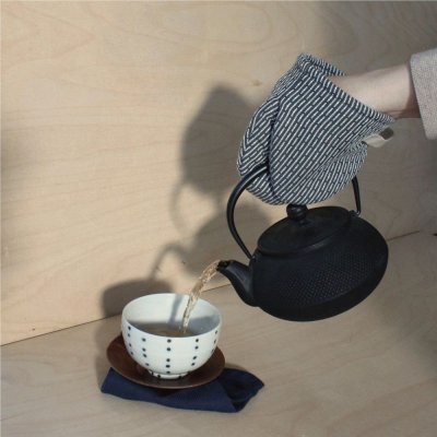 Mini ovnhandsker i �kologisk bomuld - Evening Grey