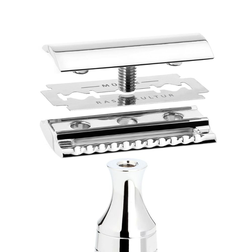Mhle R89 DE safety razor - Closed Comb - Chrome