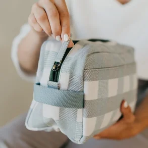 Toiletry bag with two extra pockets - Checkered