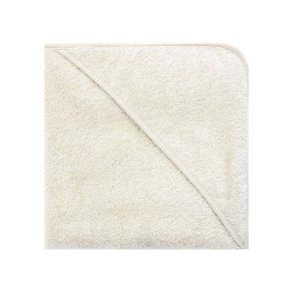 Baby towel with hood - Organic - Natural white