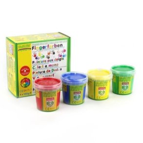 Finger paint - 4 pcs - basic colours