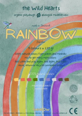 kologisk modellervoks st - Rainbow - 9 x 120g