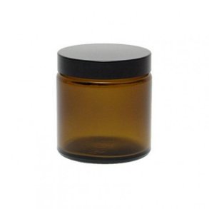 Cream jar in brown glass - 120 ml.