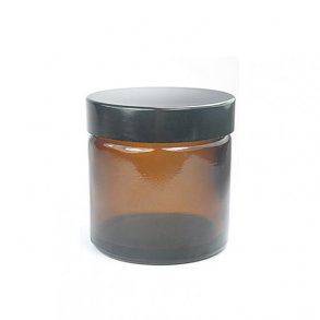 Cream jar in brown glass - 60 ml.