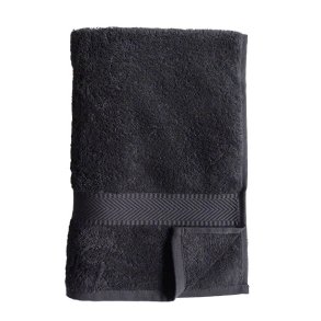 Bath towel in organic cotton 100 x 180 cm. - Anthracite