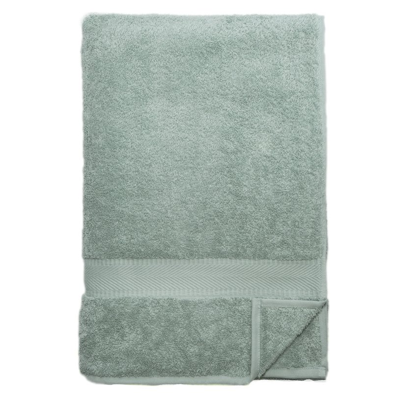 Badehndklde i kologisk bomuld 100 x 180 cm. - Mineral Green