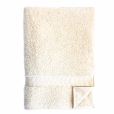 Badehndklde i kologisk bomuld 100 x 180 cm. - Natural White