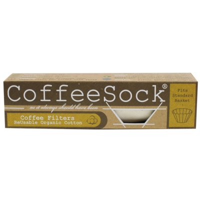 CoffeeSock genanvendeligt kaffefilter - Basket - til kaffemaskiner 6-12 kopper - 2 stk.