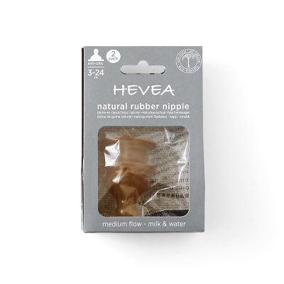 Flaskesut til Hevea sutteflaske Medium flow - 2-pak