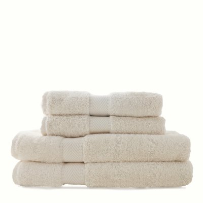 Hndklde i kologisk bomuld 70 x 140 cm. - Natural White
