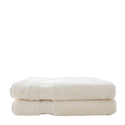 Badehndklde i kologisk bomuld 100 x 180 cm. - Natural White