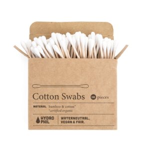 Cotton swabs in organic cotton and bamboo - 100 pcs