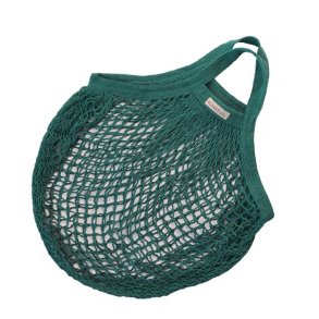 Shopping net in organic cotton - string bag - Petrol
