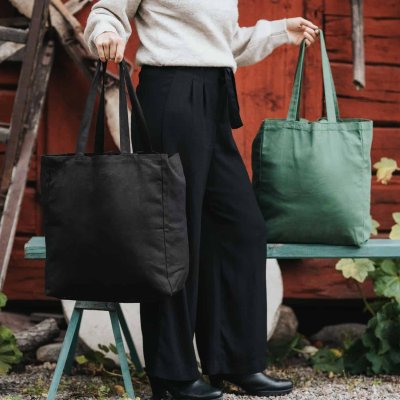 Shopper i kologisk bomuld - Sort