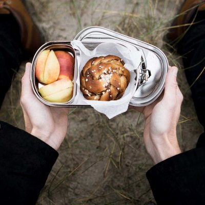 Oval madkasse i stl - inkl. snackboks