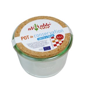 Storage jar with cork lid - 0.4 litres