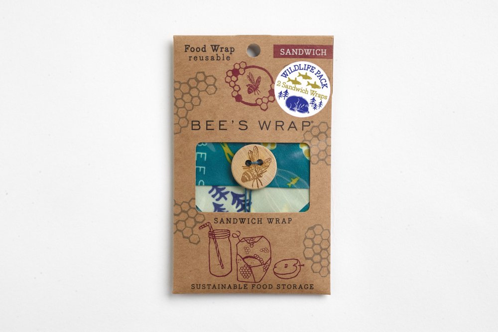 Bee's Wrap bivokspapir - Wildlife - Sandwich - 2 stk