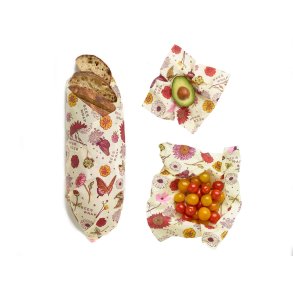 Bee's Wrap beeswax paper set - Meadow Magic - 3 pcs - Vegan