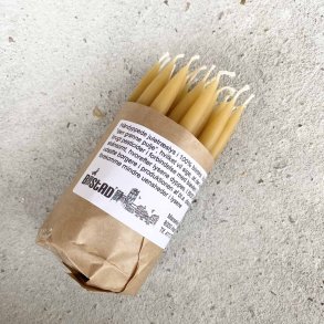 Beeswax Christmas tree candles - hand dipped - 20 pcs