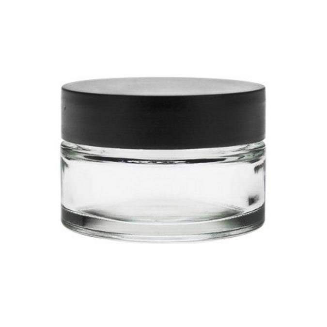 Creme krukke i klar glas - 50 ml.