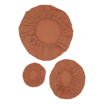 Bomuldscovers - Terracotta - st med 3 stk.