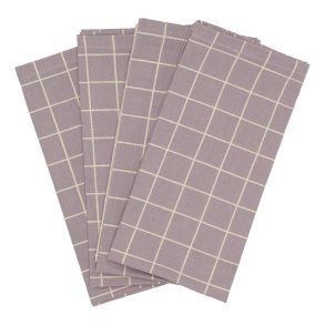 Fabric napkins - Lavender Check - set of 4.