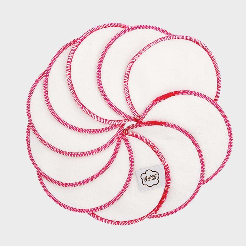 Bomulds rondeller - Pink kant - bomuldsfrott