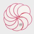 Cotton rondelle - Pink edge - cotton terry