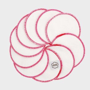 Cotton rondelle - Pink edge - cotton terry