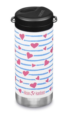 Klean Kanteen termo drikkedunk - Twist Cap - 355 ml - Heart Stripes
