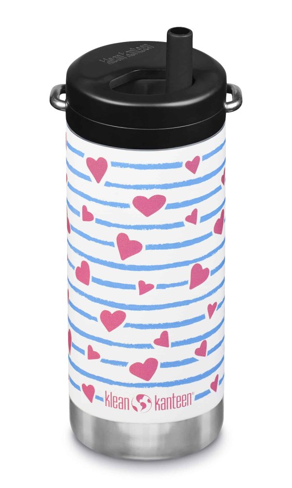 Klean Kanteen termo drikkedunk - Twist Cap - 355 ml - Heart Stripes